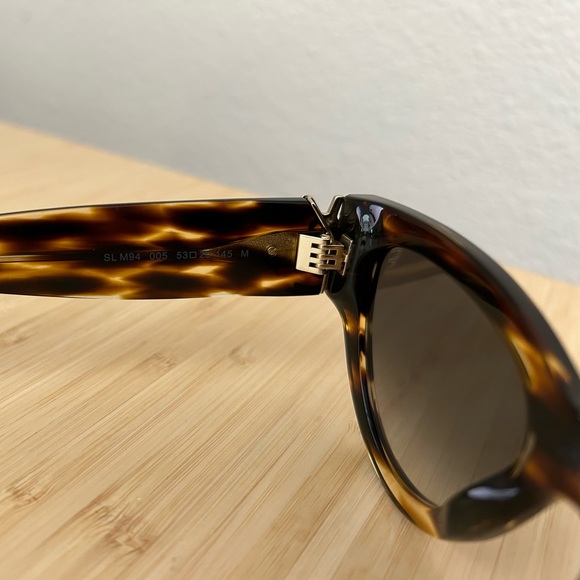 Saint Laurent - Havana - Monogram Hinge Acetate 54MM Cat-Eye Sunglasses - Picture 5 of 6